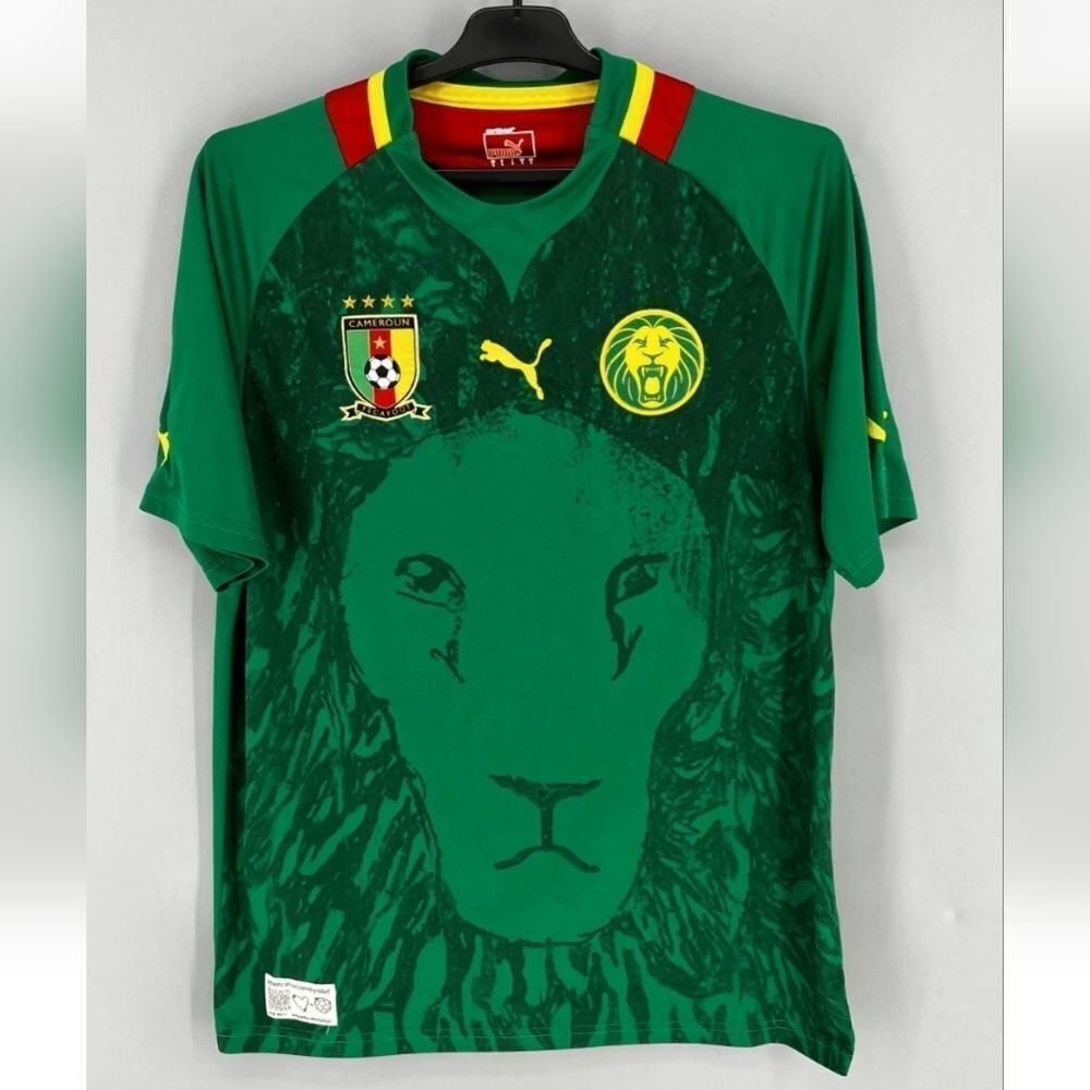 Vintage Mint Puma Licensed Cameroon "Africa Product" Football Jersey Mens Large